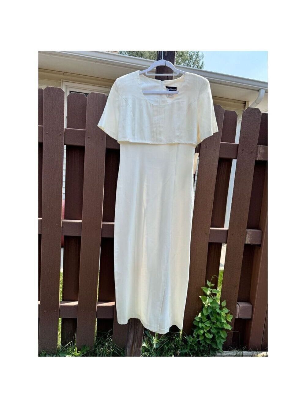 Vintage Sears dress BNWT size 7/8 Be Smart long satiny creamy - Picture 1 of 16